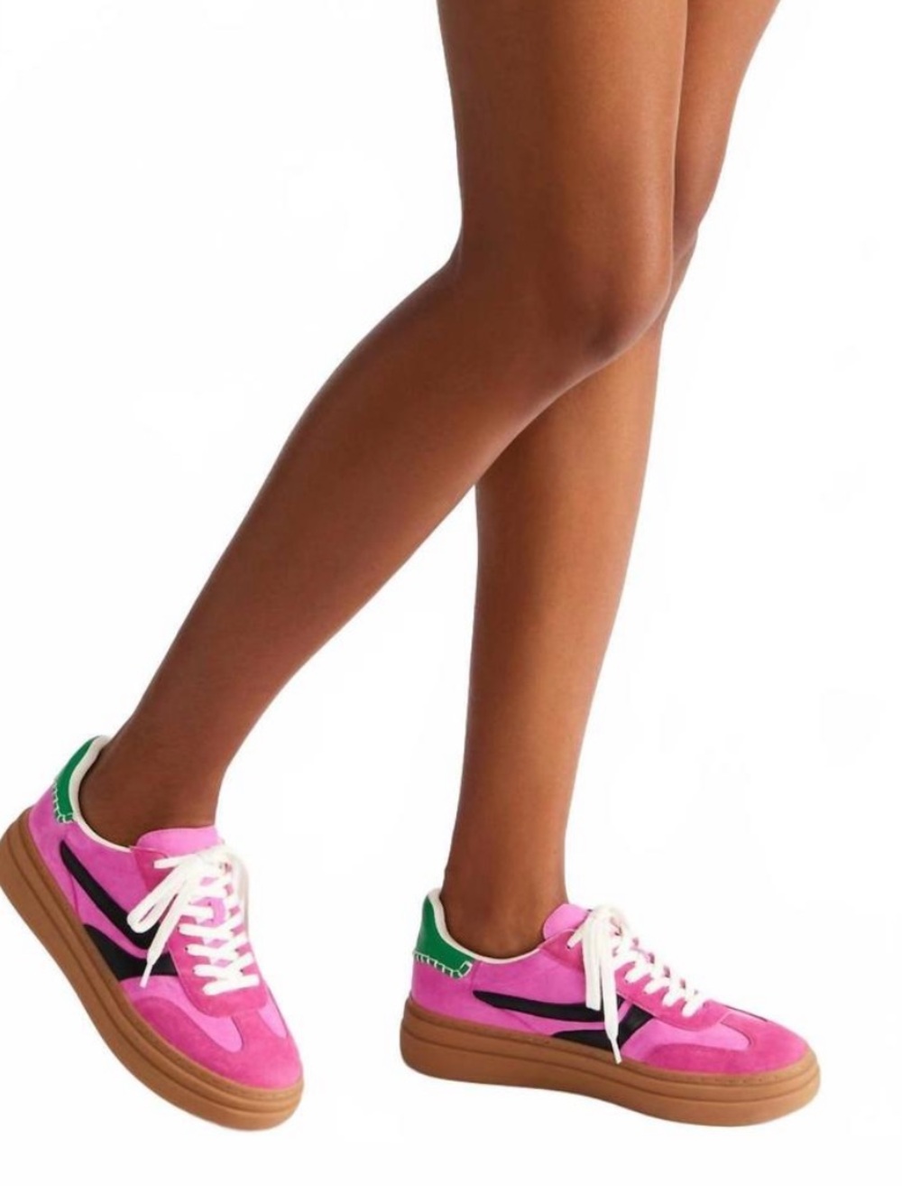 Steve Madden Pink Suede & Canvas Low-Top Sneakers. So fun! 7.5
